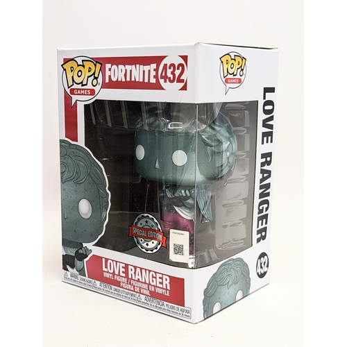 220 - A quantity of 5 Funko Pop! Figures of Love Ranger from Fortnite.