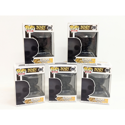 221 - A quantity of 5 Funko Pop! Figures of Searcher from Bendy and The Ink Machine.