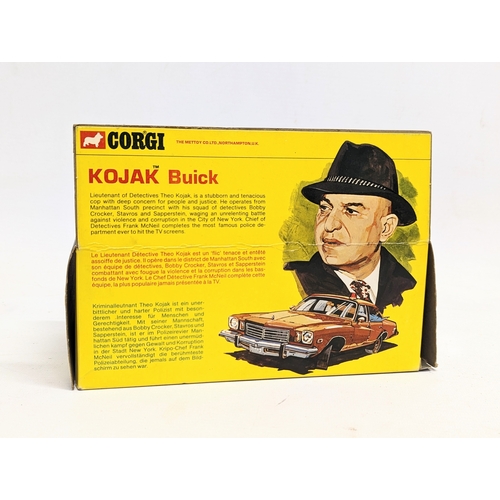 223 - A collectable Corgi Kojack Buick model car with a collection of Matchbox model cars and trucks in Pl... 