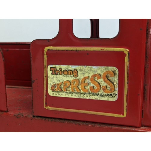 224 - A vintage tin Triang express steam train. 52cm in length