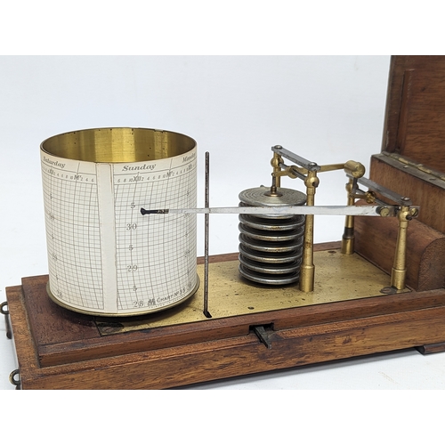 134 - A late 19th century barograph by Richard Freres, Paris.