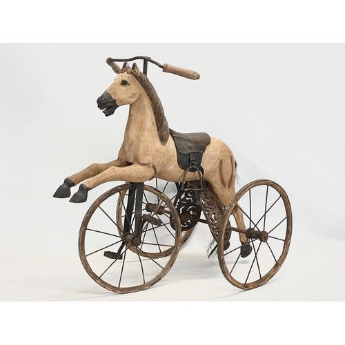 31 - A vintage Victorian style velocipede/child’s tricycle. 90x60x82cm