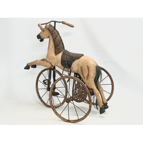 31 - A vintage Victorian style velocipede/child’s tricycle. 90x60x82cm