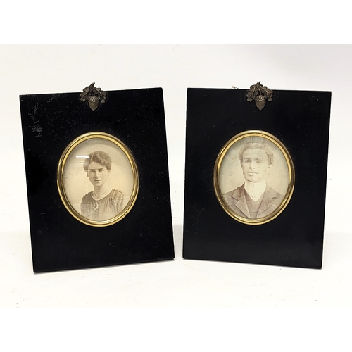 275 - A pair of Edwardian miniature photo frames. 12.5x15.5cm