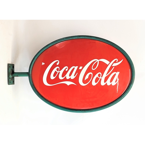 143 - A large vintage Coca Cola double sided advertising sign. 87.5cm