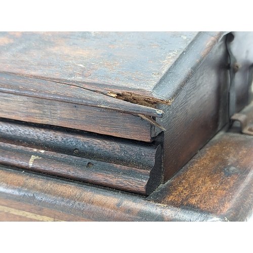 144 - A late Victorian mahogany paper printer. 36x22x23cm