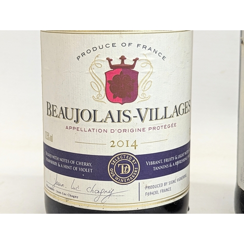 194 - 2 unopened bottles of wine, Beaujolais-Villages, 2014, France and Asti, product of Italy.