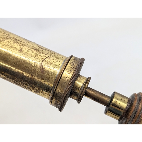 285 - A Victorian brass pump by manufacturer W. T. French & Sons, Mysto. Birmingham. 60.5cm