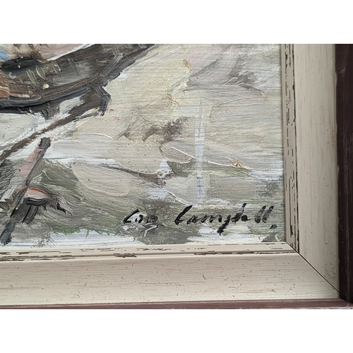 155 - A signed Con Campbell oil painting, 