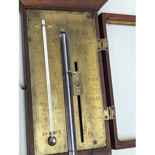 89 - An early 20th century stick barometer in the Georgian style.