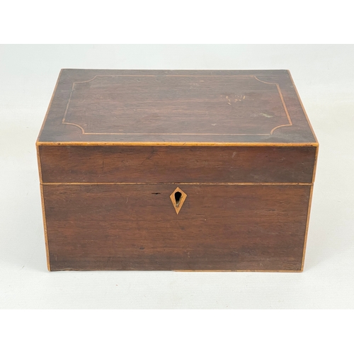 172 - A Victorian inlaid mahogany jewellery box. No liner. 25x17.5x14.5cm