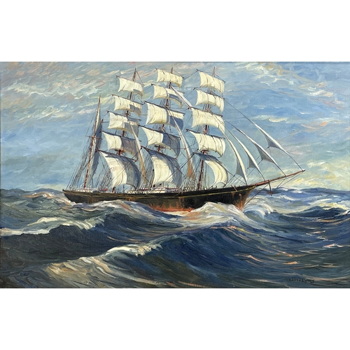 173 - A large oil painting by Dante Lynas. Painting measures 75x49cm. Frame 69x63cm