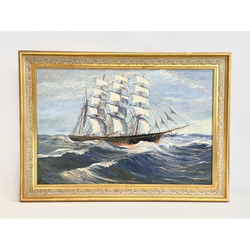 173 - A large oil painting by Dante Lynas. Painting measures 75x49cm. Frame 69x63cm