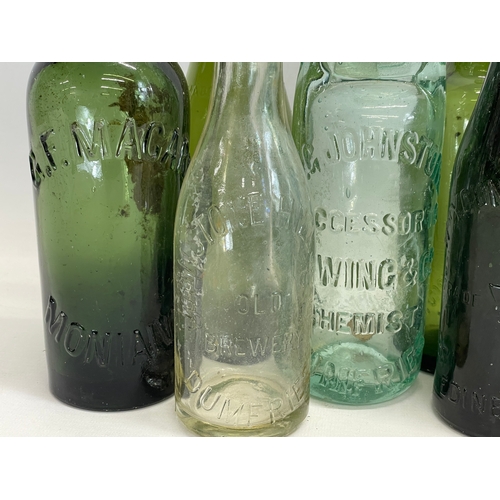 182 - A collection of vintage glass bottles