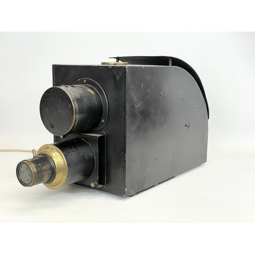 101 - 2 late 19th/early 20th century Epidiascope projectors. 1 by Newton & Co Opticians. 64cm