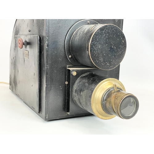 101 - 2 late 19th/early 20th century Epidiascope projectors. 1 by Newton & Co Opticians. 64cm