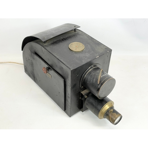 101 - 2 late 19th/early 20th century Epidiascope projectors. 1 by Newton & Co Opticians. 64cm