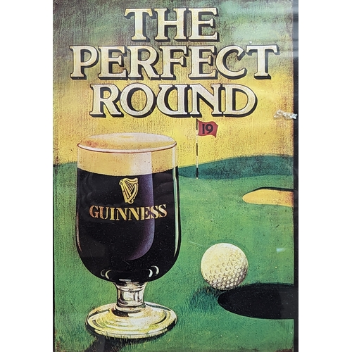 260G - A reproduction advertising print of Guinness in vintage gilt frame. 41x54cm with frame