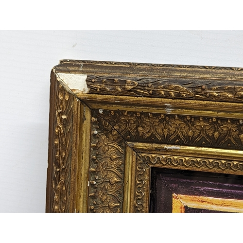 260G - A reproduction advertising print of Guinness in vintage gilt frame. 41x54cm with frame