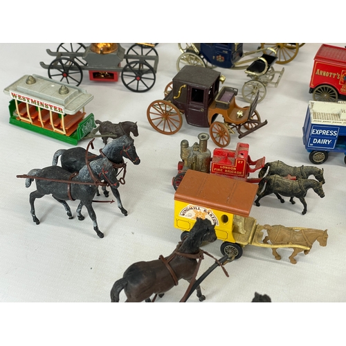 259A - A quantity of model carriages.