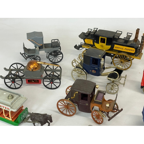 259A - A quantity of model carriages.