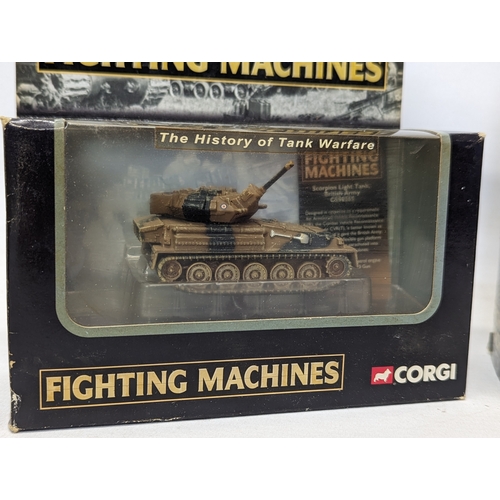 259B - 2 collectable Corgi Showcase Collection model tanks. Fighting Machines. The Scorpion Light Tank, Bri... 