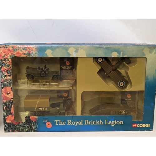 259D - 2 collectable Corgi models, including Fighting Machines, and The Royal British Legion.