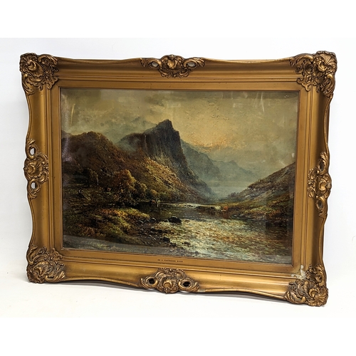 757 - A large early 20th century gilt framed print of Alfred Fontville De Breanski Jr (1877–1955), 