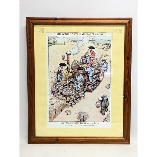 758 - A framed reproduction Guinness advertising print. 46.5x56.5cm