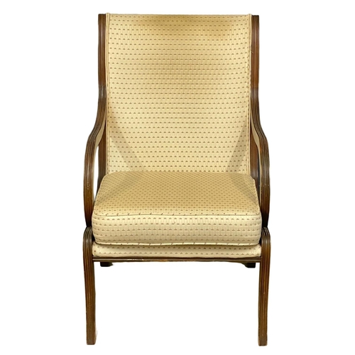 373 - A Regency style mahogany armchair. 55x64x87cm