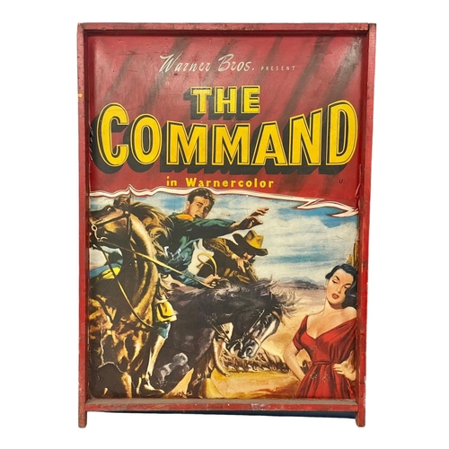 65 - A large original Warner Bros Pictures LTD poster board ‘The Command’ presented to Castle Cinema, Hig... 