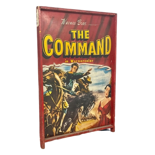 65 - A large original Warner Bros Pictures LTD poster board ‘The Command’ presented to Castle Cinema, Hig... 