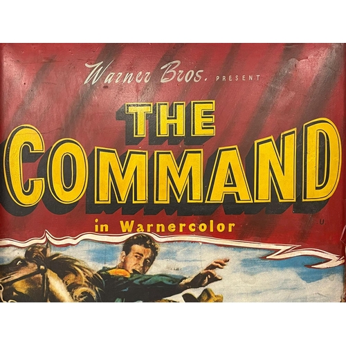 65 - A large original Warner Bros Pictures LTD poster board ‘The Command’ presented to Castle Cinema, Hig... 