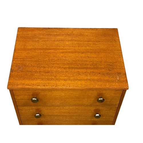 122F - A Mid Century teak chest of drawers. 57.5x42.5x70cm