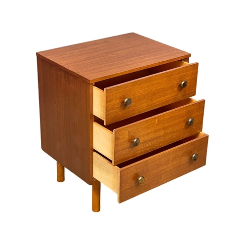 122F - A Mid Century teak chest of drawers. 57.5x42.5x70cm