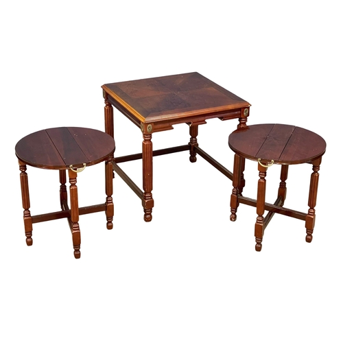 122Y - A mahogany nest of tables. 56x56x53cm