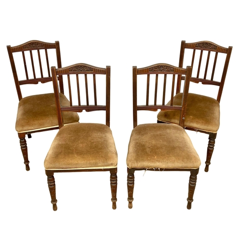 270Q - A set of 4 Edwardian dining chairs.