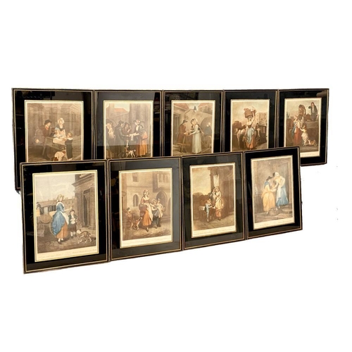 90A - 9 Victorian Cries of London prints. In Edwardian frames. 40x50