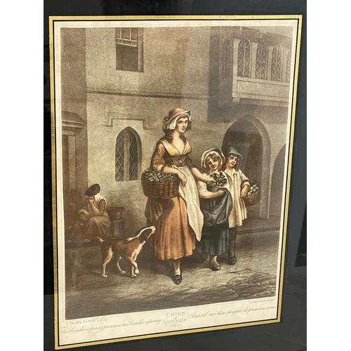 90A - 9 Victorian Cries of London prints. In Edwardian frames. 40x50