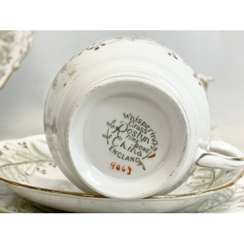 415 - An 18 piece Roslyn China ‘Whispering Grass’ pattern tea set.