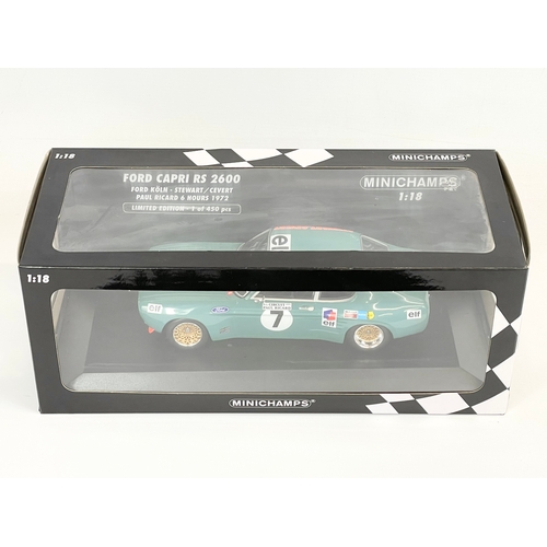 1 - A Minichamps Limited Edition Ford Capri RS 2609. 1:18. Box measures 36x16.5x14.5cm