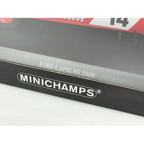 5 - A Minichamps Limited Edition Ford Capri RS 2600 in box. Team Europa Mobel. Fritzinger/Heyer-Nurburgr... 