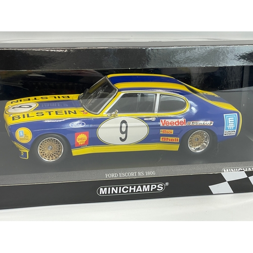 7 - A Minichamps Limited Edition Ford Escort RS 1800 in box. 1:18. Box measures 36x16x14.5cm