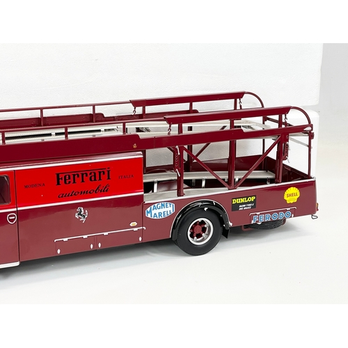 8 - A large Classic Model Replicas 1957 Fiat 642 RN2 Bartoletti Ferrari Race Transporter in box. Box mea... 