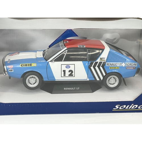 9 - A Solido Renault 17 in box. Box measures 31x15x14cm