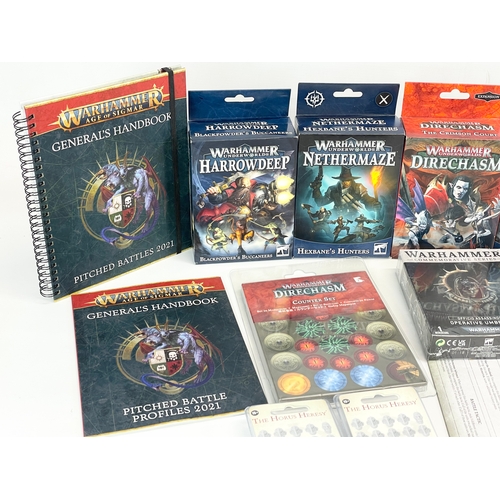 28 - A sundry lot of Warhammer. Warhammer Underworlds, Warhammer Age of Sigmar Generals Handbook etc.