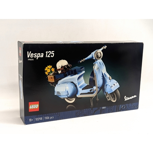31 - An unopened Lego Vespa 125 1960s, 10298. Box measures 48x28cm