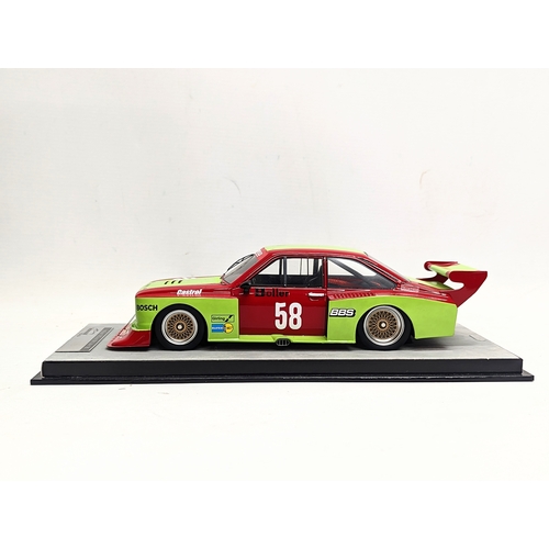 82 - A Tecnimodel model of Ford Escort II RS Turbo DRM Zolder 1980. 31.5cm including base