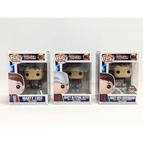 87 - 3 Funko Pop! Movies figures from Back To The Future, 