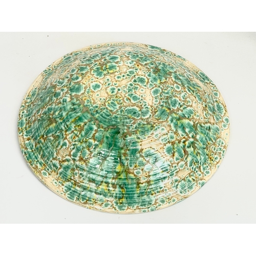 436 - A large late 19th century Majolica bowl. 36x8cm